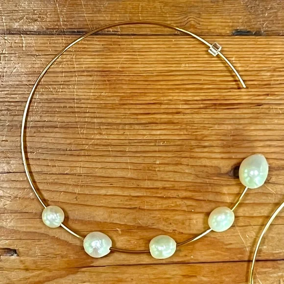 🌺🎉HP🎉🌺 NWT Cult Gaia Nubia XL Baroque Pearl Earrings - Picture 7 of 16